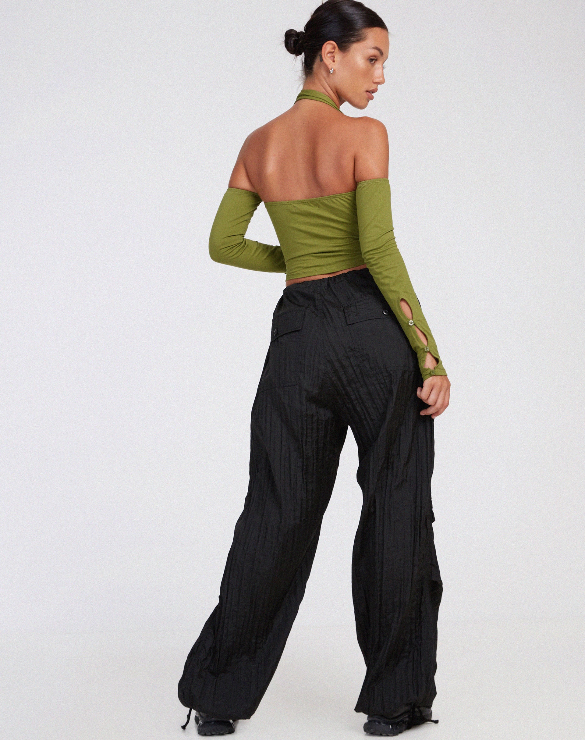 Jayne Crop Top in Khaki - Image 5