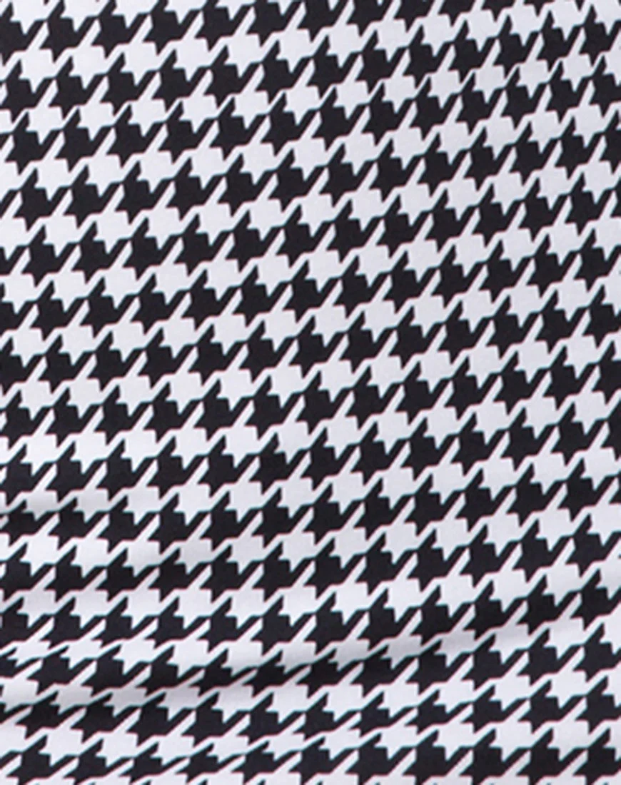 Jazzie Off The Shoulder Dress in Dogtooth - Image 5