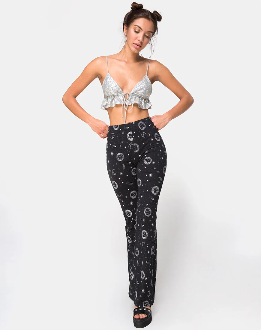 Jeevan Trouser in Small Celestial Black X Princess Polly - Image 4