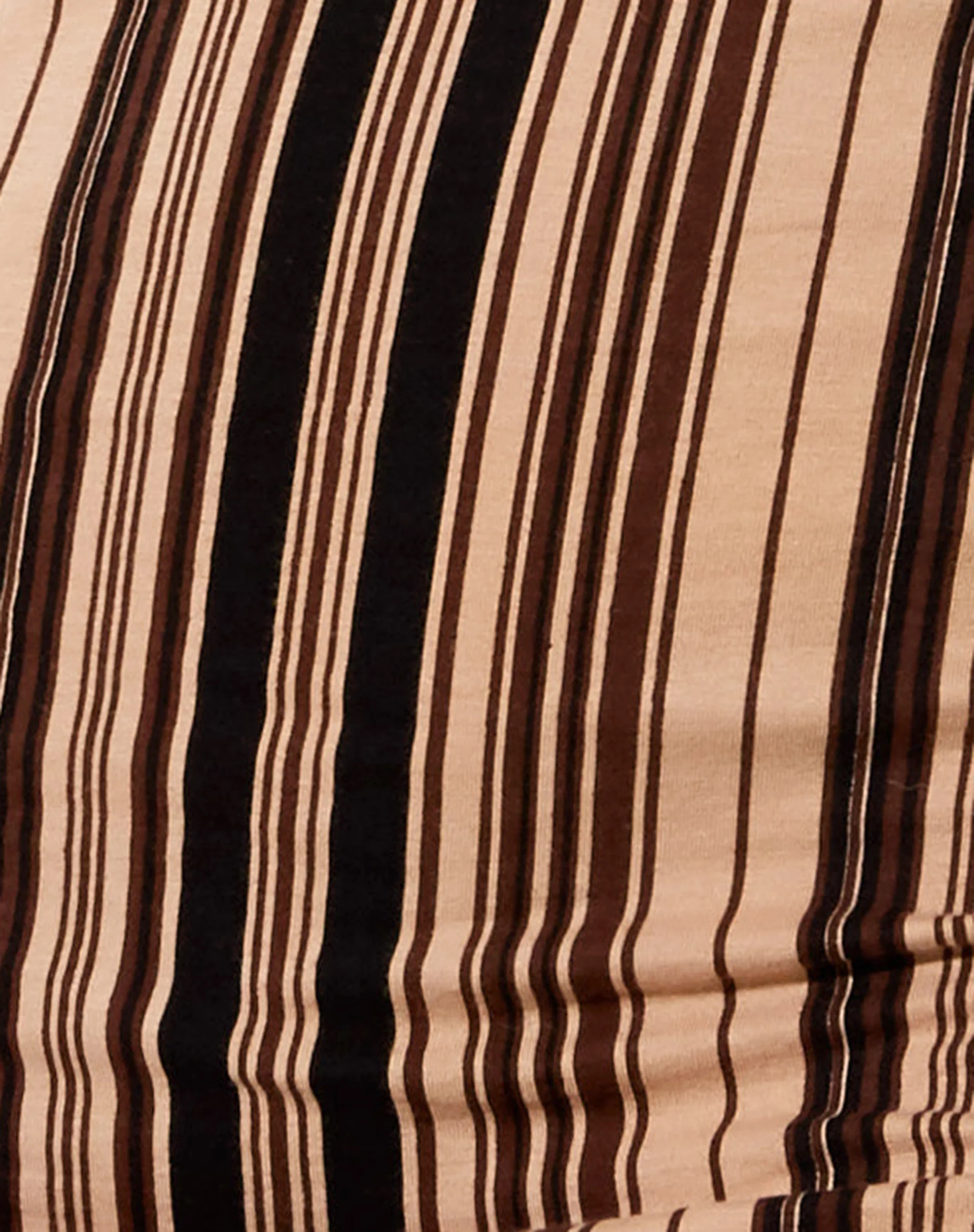 Jeeves Mini Dress in Mix Stripe Brown - Image 5