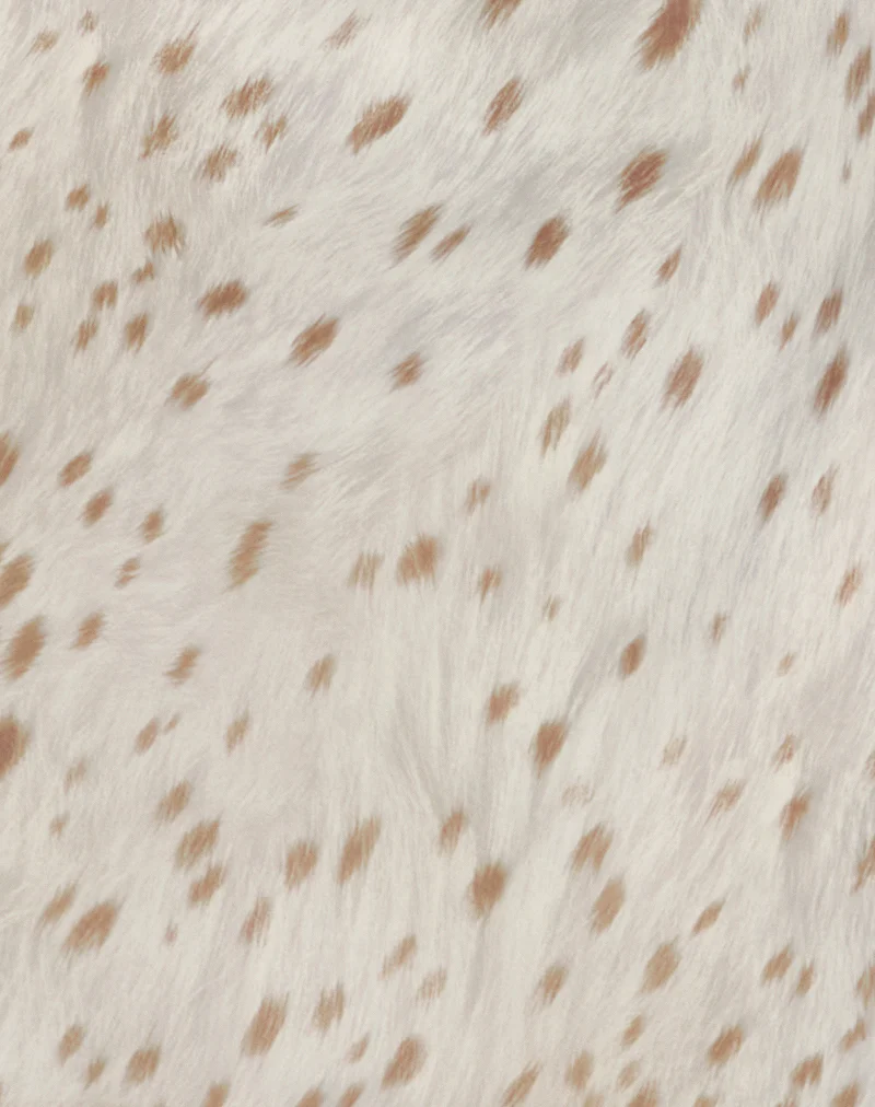 Jenat Mini Dress in Ivory Bambi Print with Scarf - Image 7