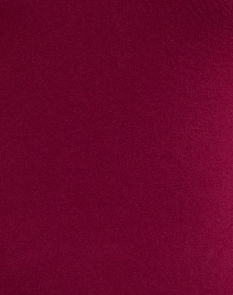 Jenji Long Sleeve Top with Pearl Button in Burgundy - Image 6