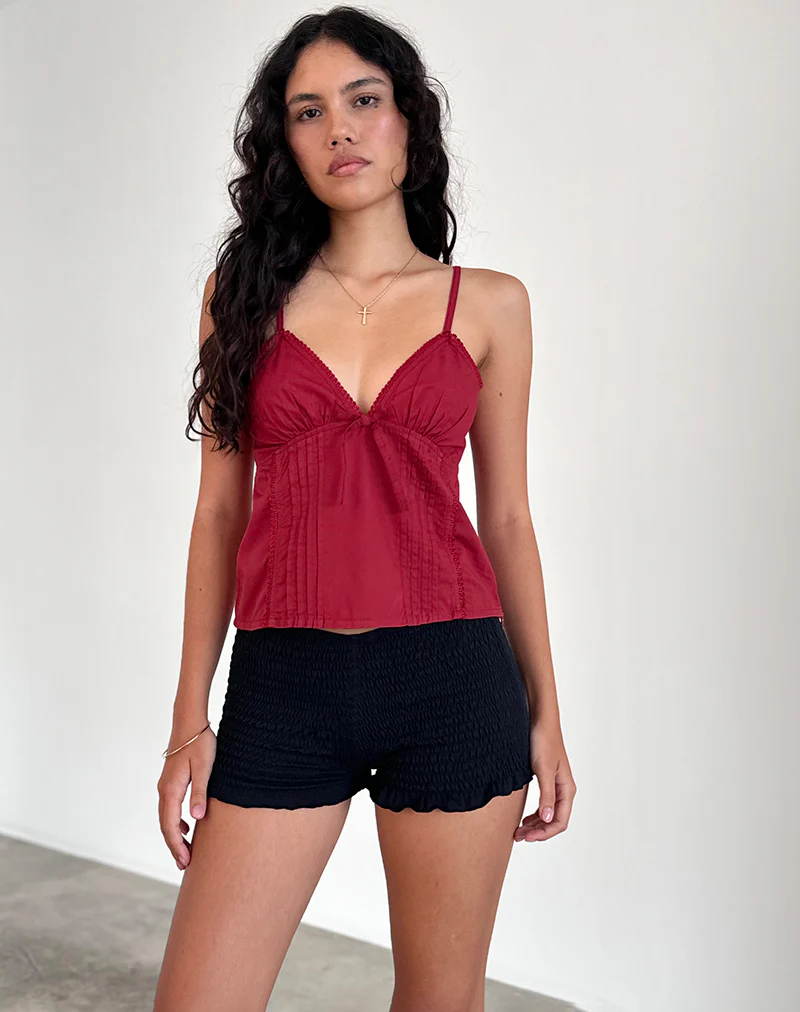 Jepuni Cami Top in Adrenaline Red - Image 2