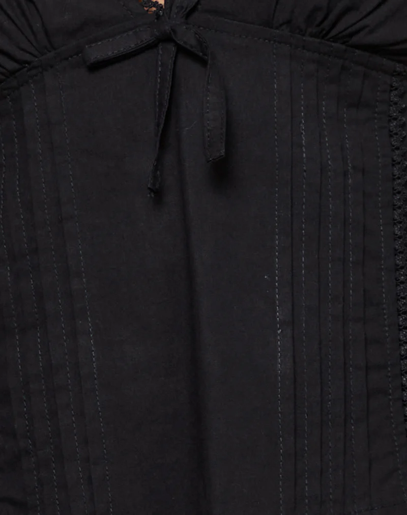 Jepuni Cami Top in Black Poplin - Image 6
