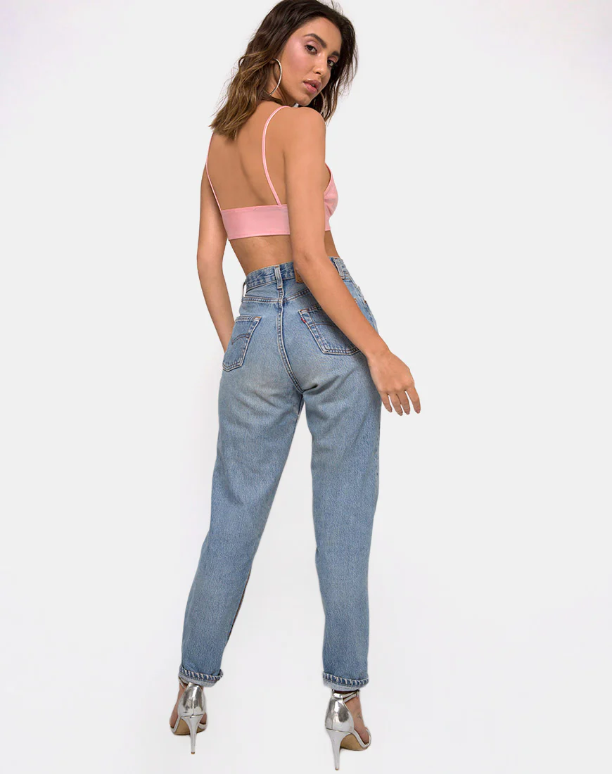 Jessie Bralet in Metallic Shimmer Baby Pink - Image 5