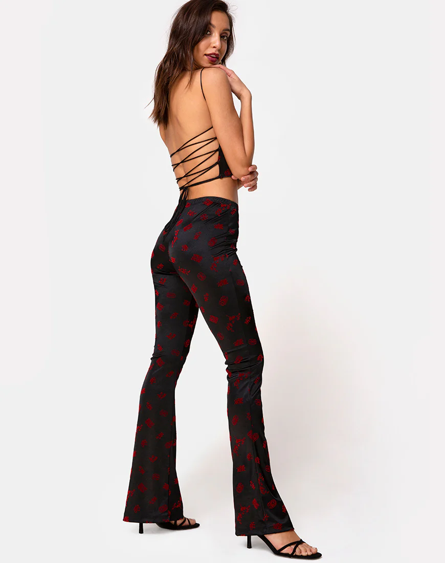 Jeva Flare Trouser in Japanesse Blossom - Image 4