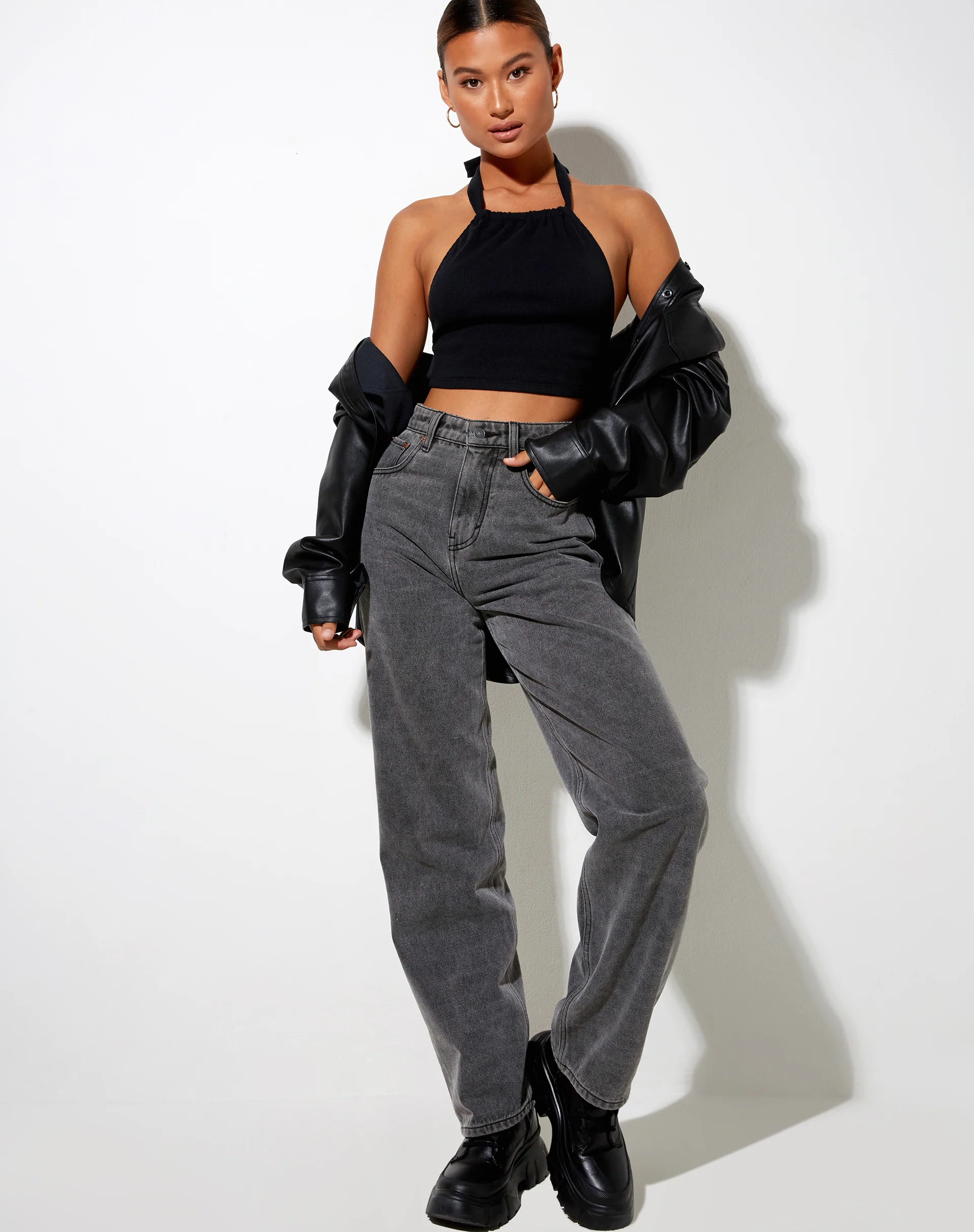 Jica Crop Top in Black - Image 3