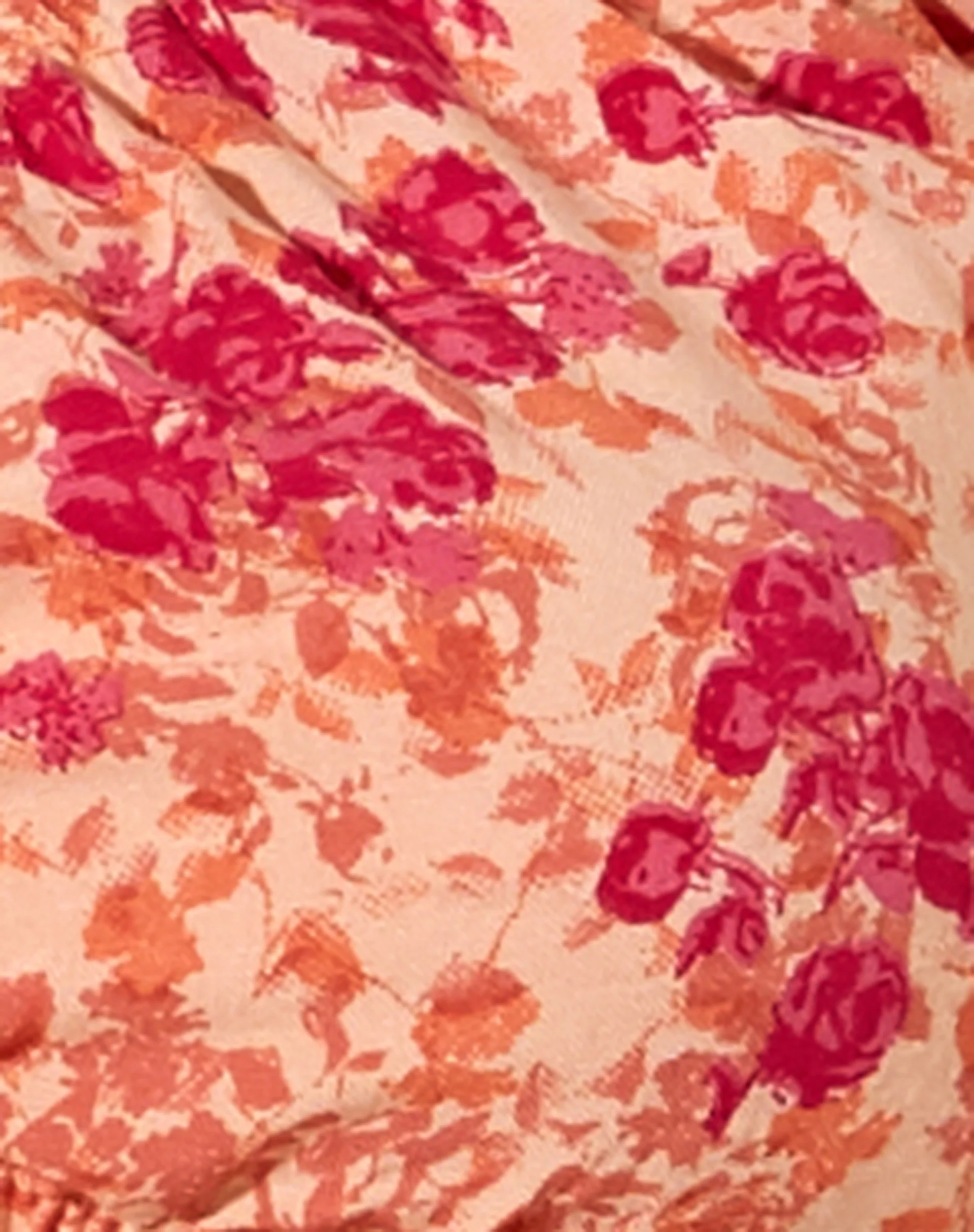 Jiena Crop Top in Dark Wild Flower Cantaloupe - Image 8