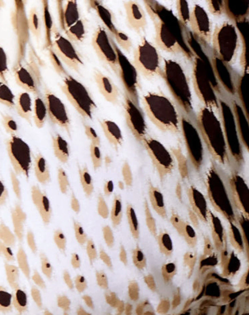 Jiha Crop Top in Sand Leopard - Image 4