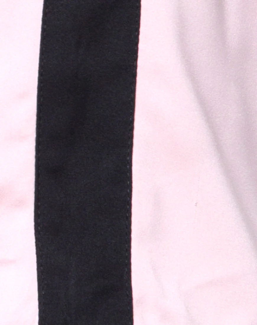 Jiho Crop Top in Blush with Black Stripe - Image 5