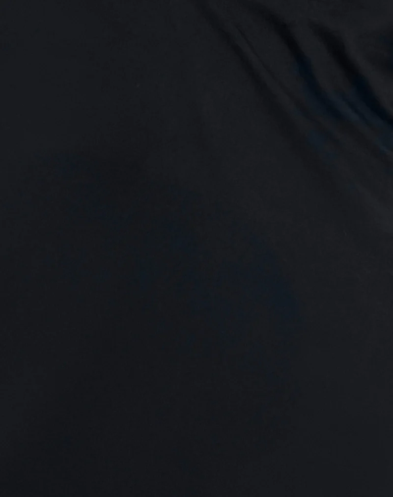 Jika Plunge Mini Dress in Rayon Jersey Black - Image 6