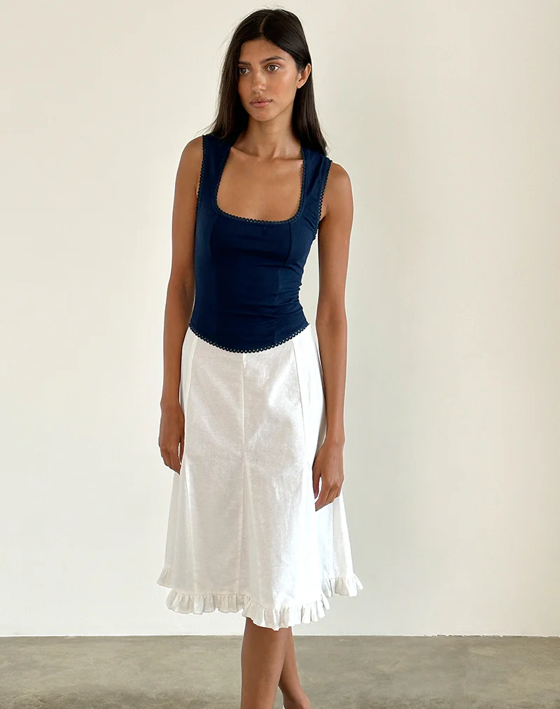 Jinisa Corset Top in Navy - Image 2