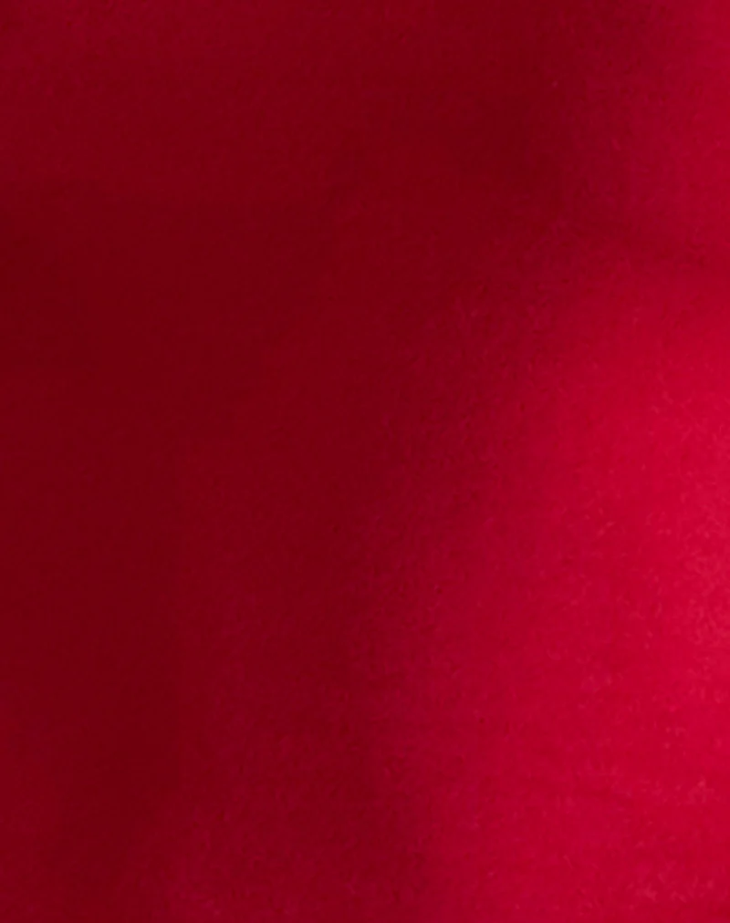 Jiniso Crop Top in Adrenaline Red with Pink Bows - Image 5