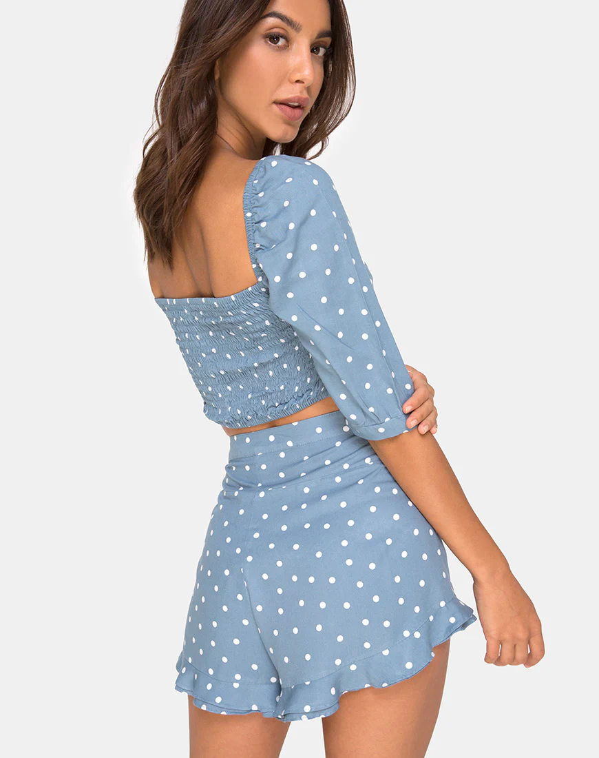 Jiro Short in Skater Polka Blue - Image 3