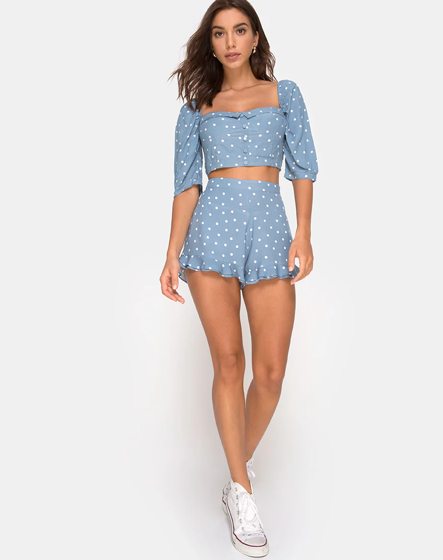 Jiro Short in Skater Polka Blue - Image 4