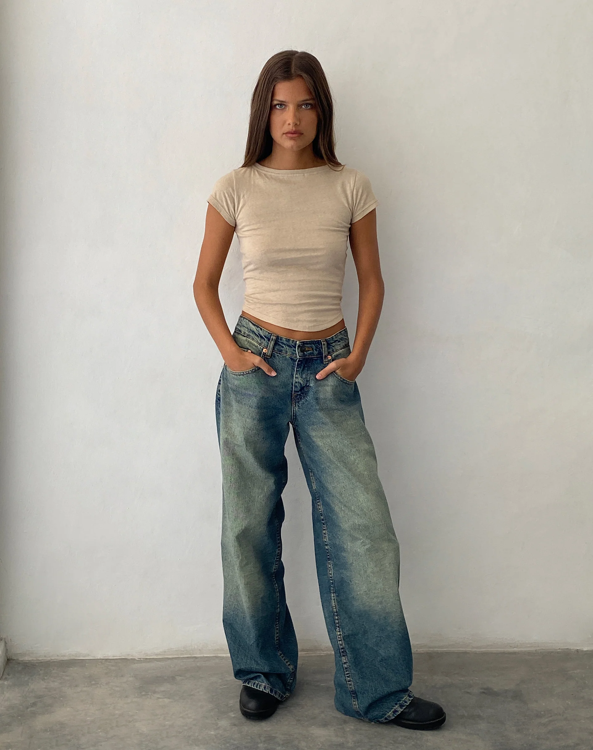 Jojes Jersey Tee in Stone - Image 3
