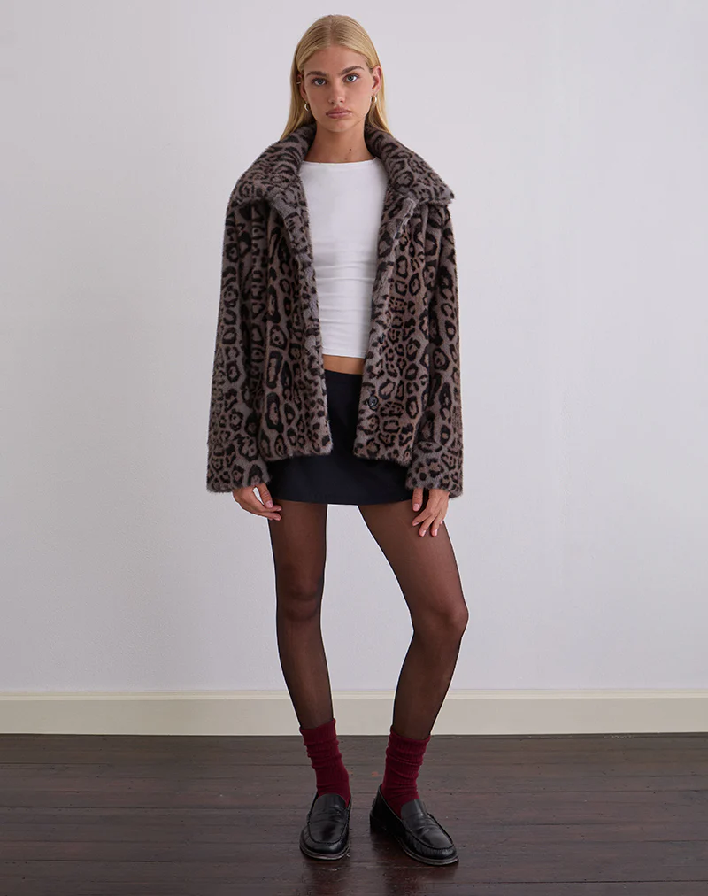 Joji Jacket in Warm Grey Leopard - Image 2