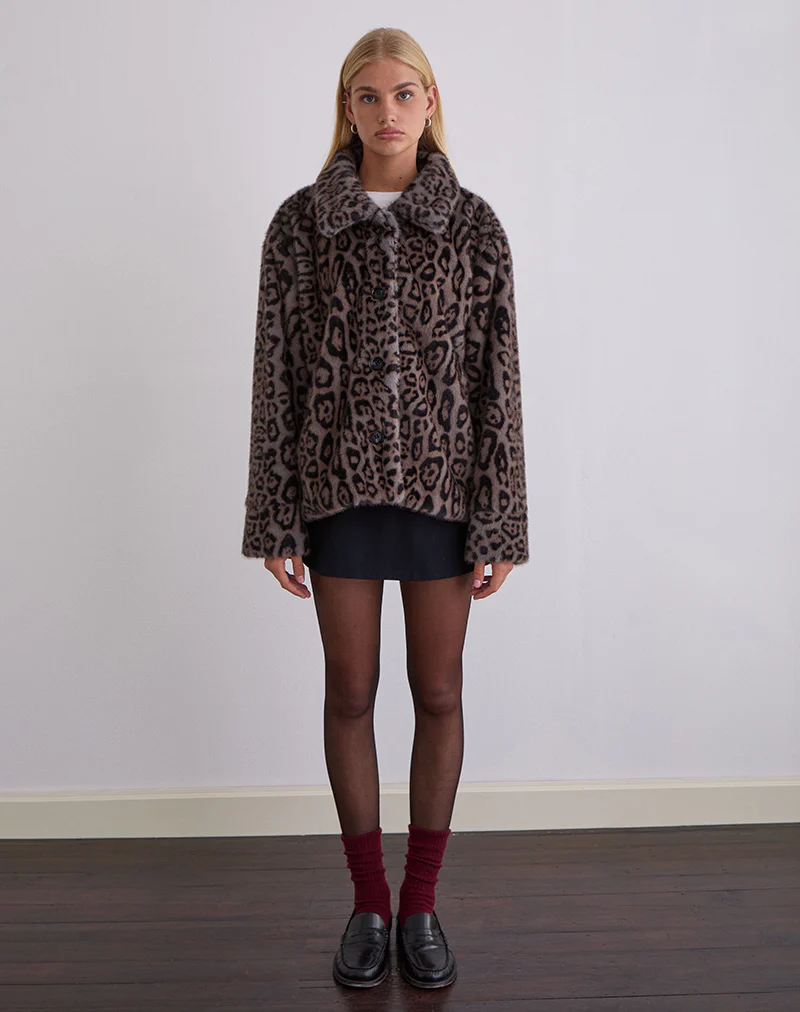 Joji Jacket in Warm Grey Leopard - Image 3