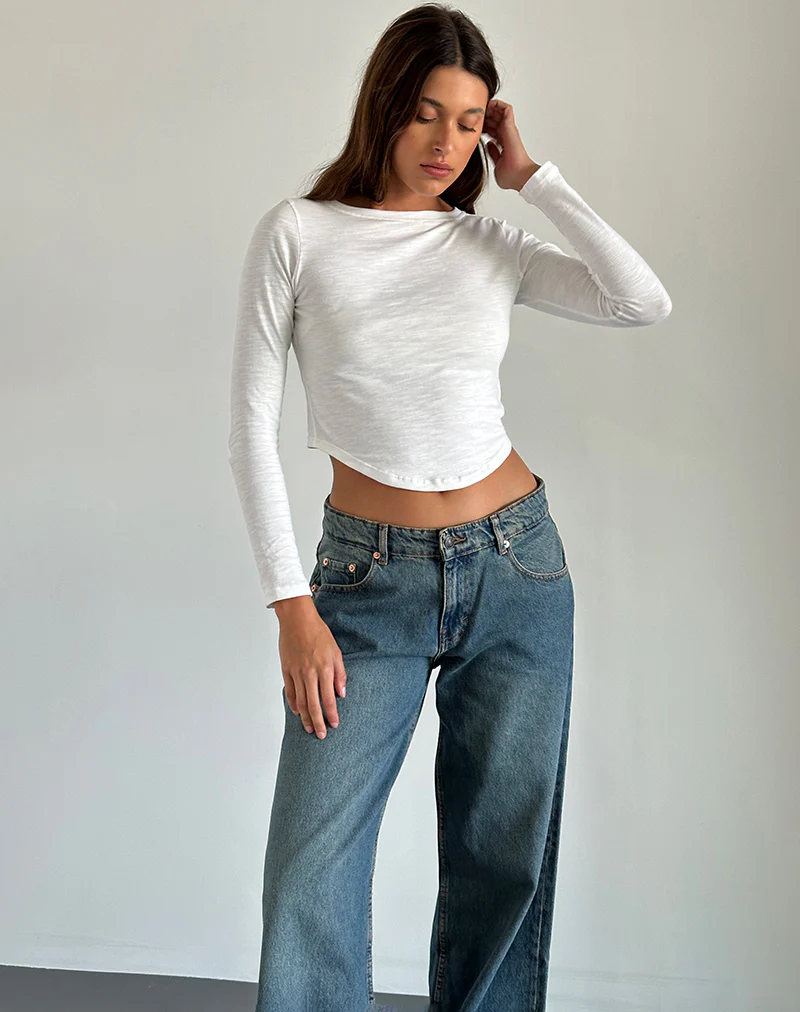 Jojisa Top in Jersey Off White - Image 4
