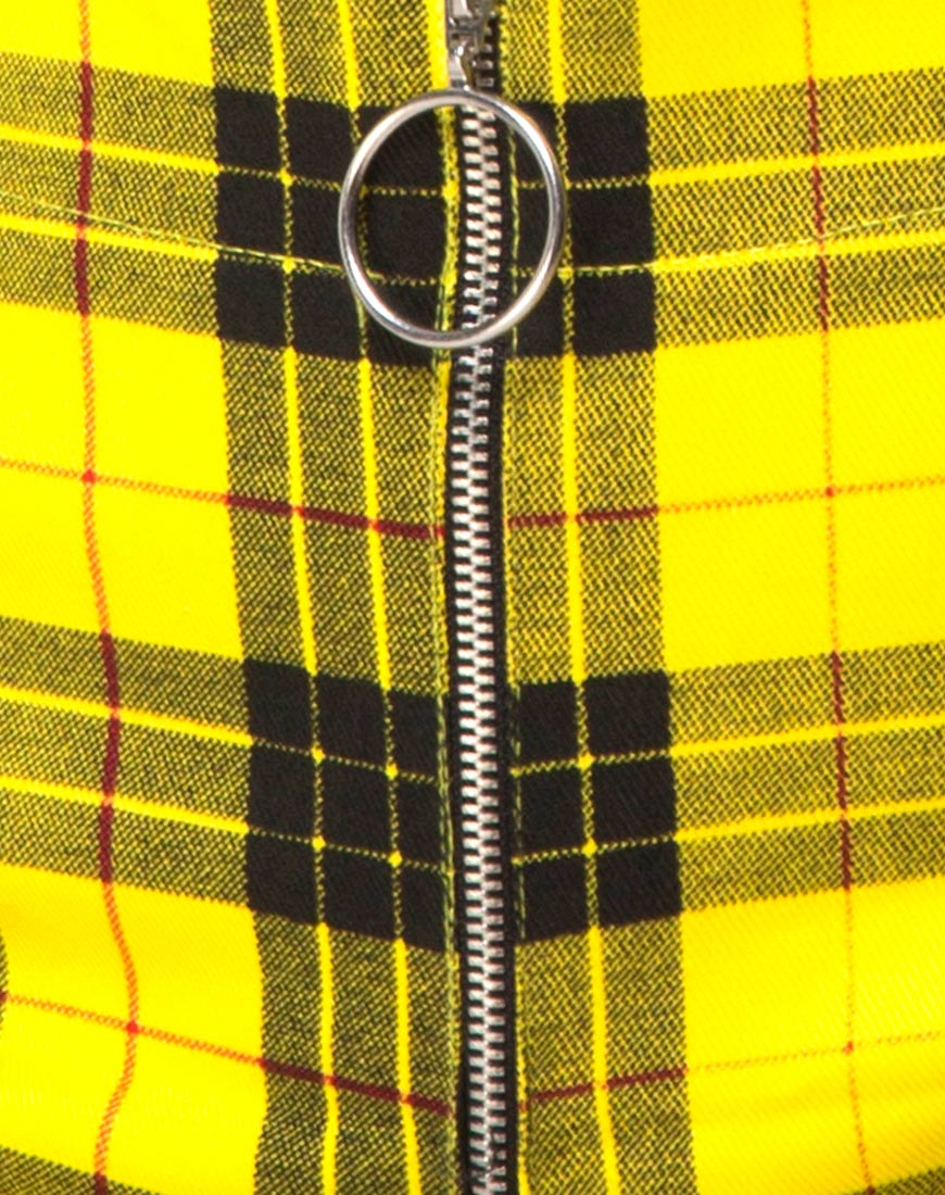 Jolim Tapered Trouser in Winter Plaid Yellow - Image 7