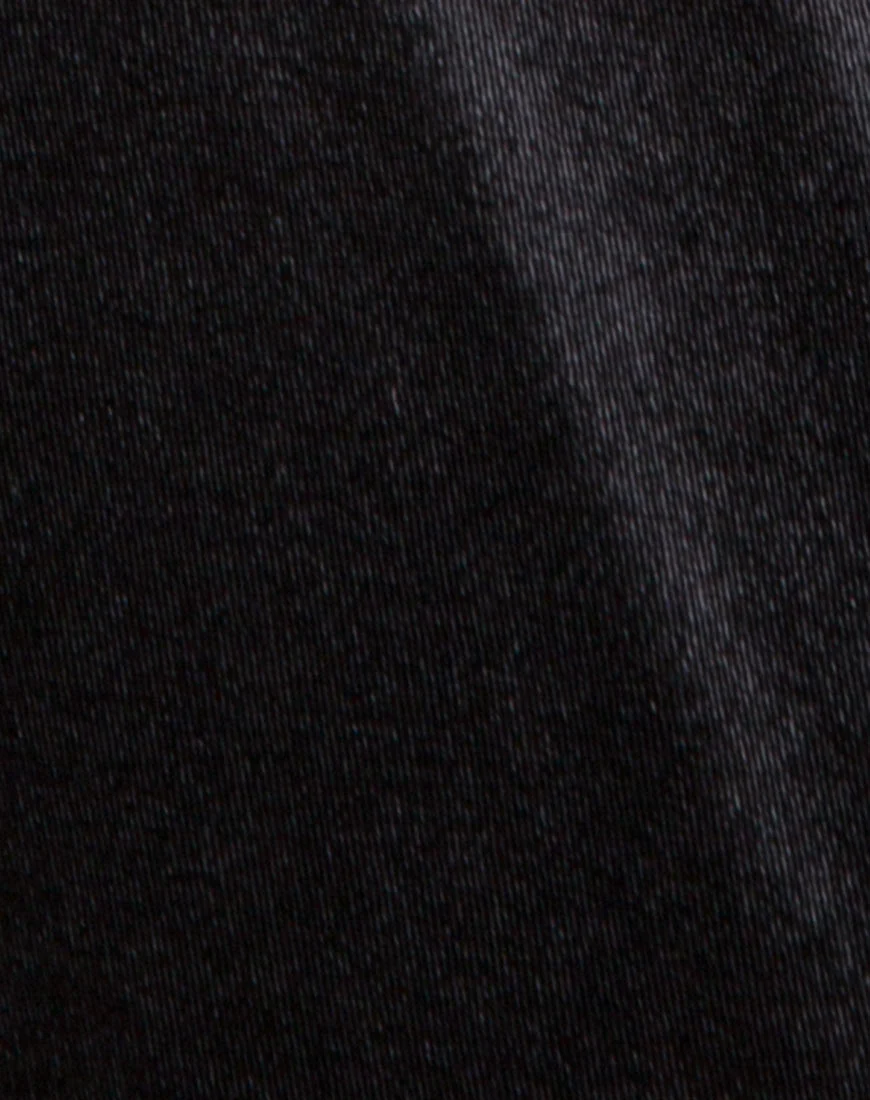 Jovana Unitard in Satin Black - Image 5