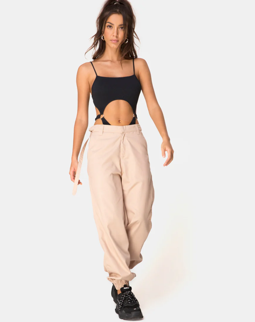 Jubie Cargo Trouser in Tan Drill - Image 3