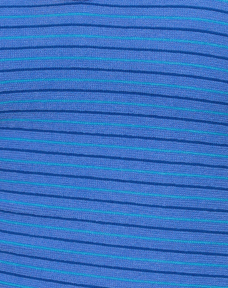 Jules Top in Towelling Blue Stripe - Image 6