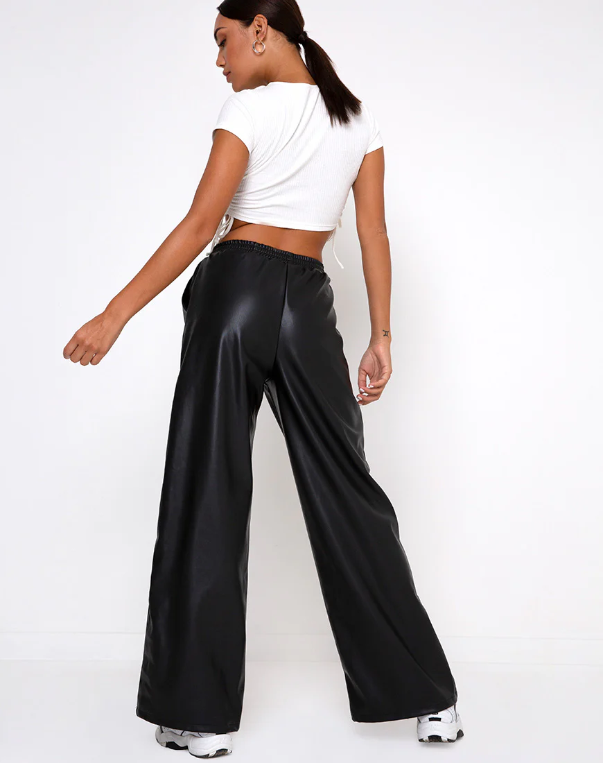 Julio Jogger in PU Black - Image 5