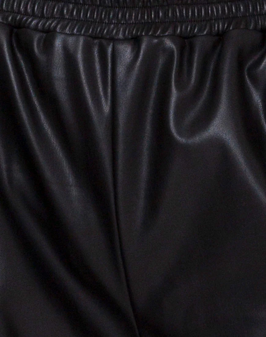 Julio Jogger in PU Black - Image 6