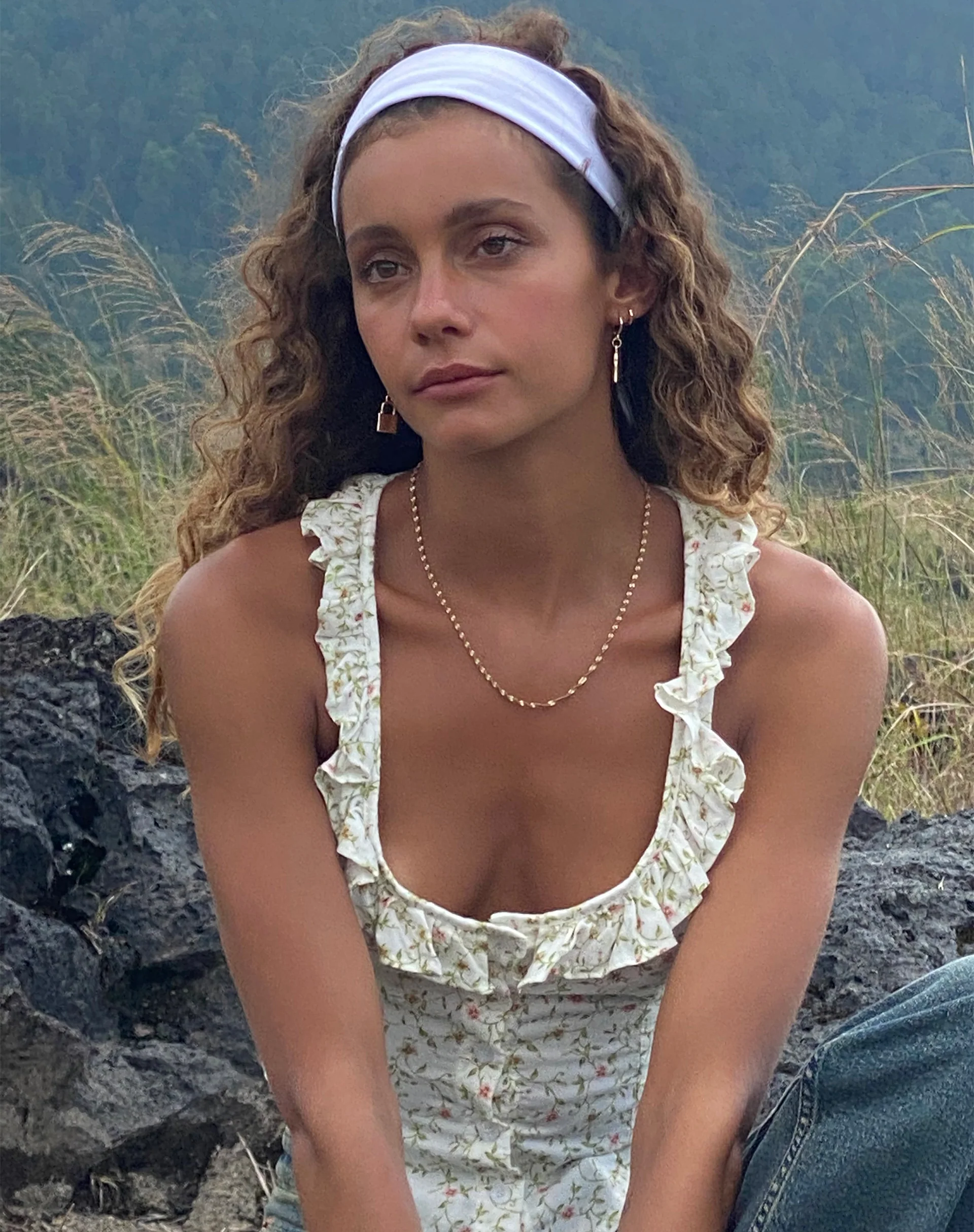 Julka Cami Top in Pretty Petal Ivory