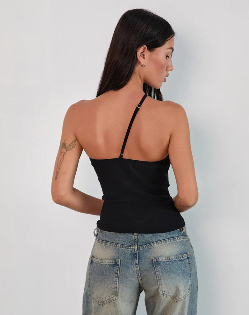 Kacya Asymmetric Top in Black - Image 5