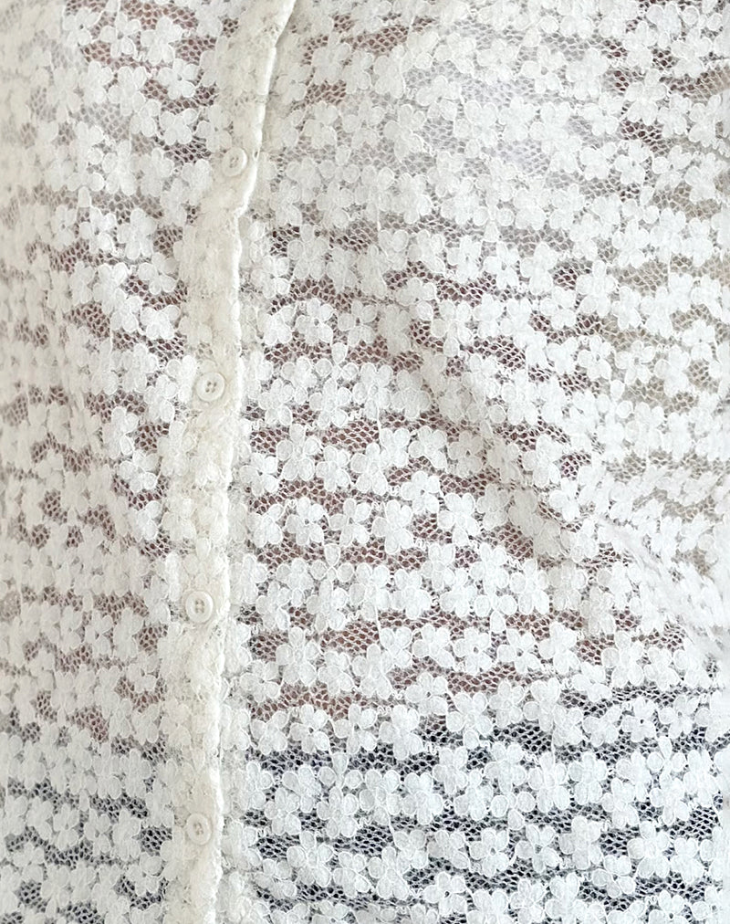 Kaelyn Top in Dahlia Lace Ivory - Image 5