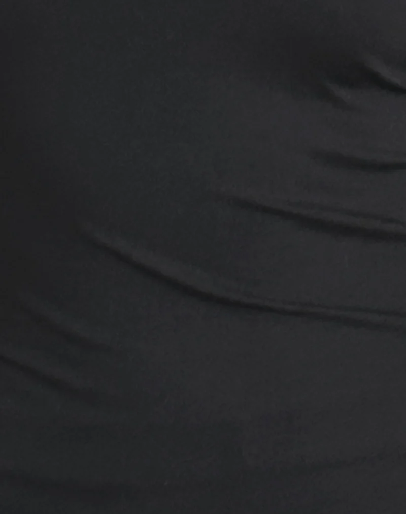 Kaffa One Shoulder Top in Jersey Black - Image 5
