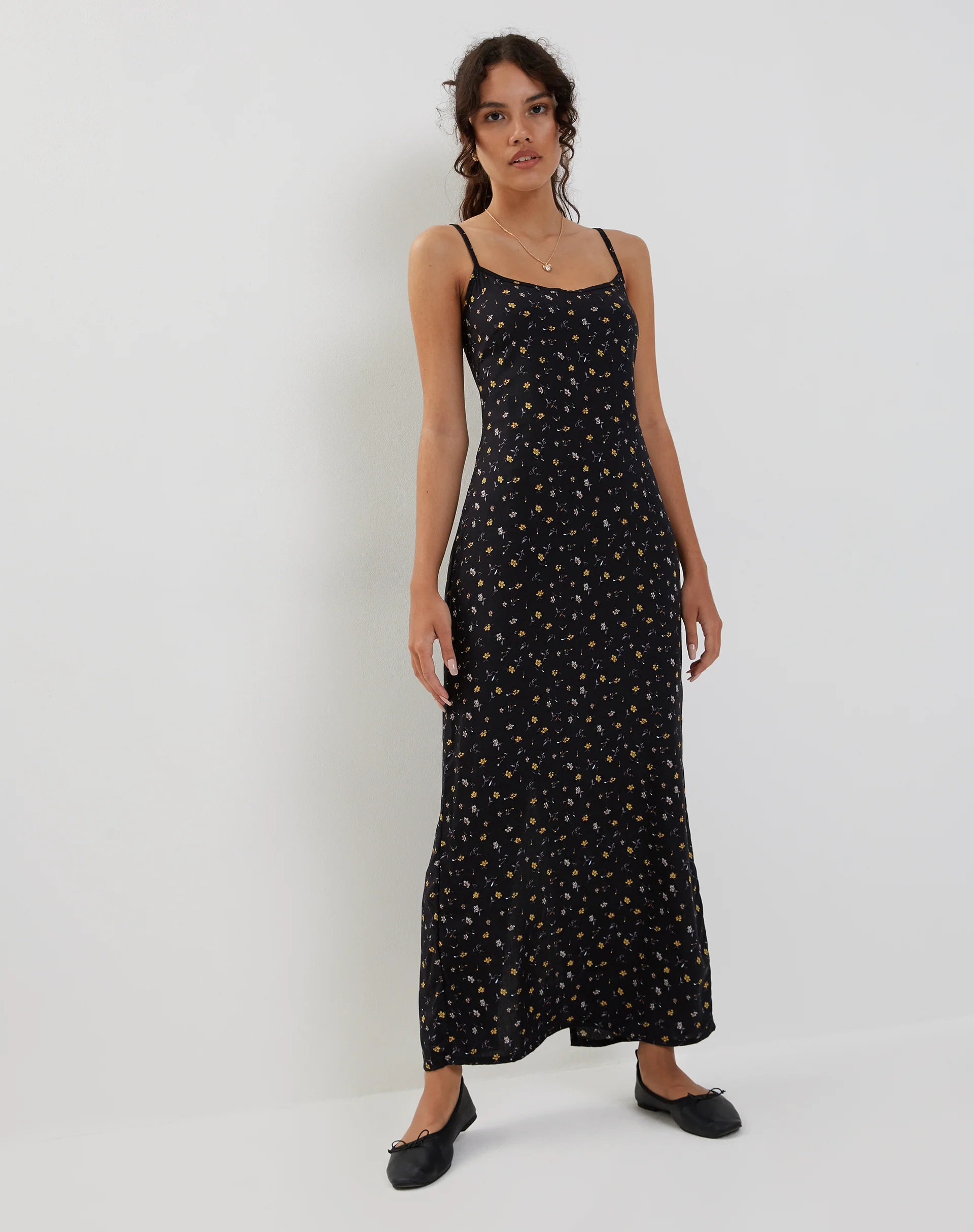 Kafka Maxi Dress in Pretty Petal Black - Image 3