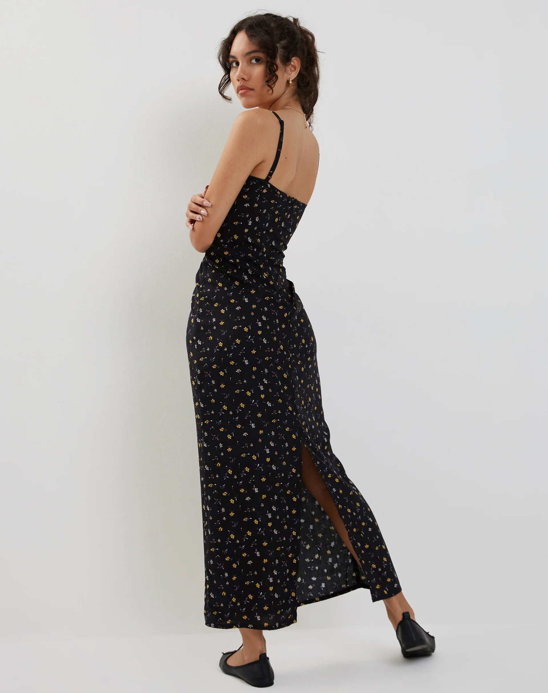 Kafka Maxi Dress in Pretty Petal Black - Image 4