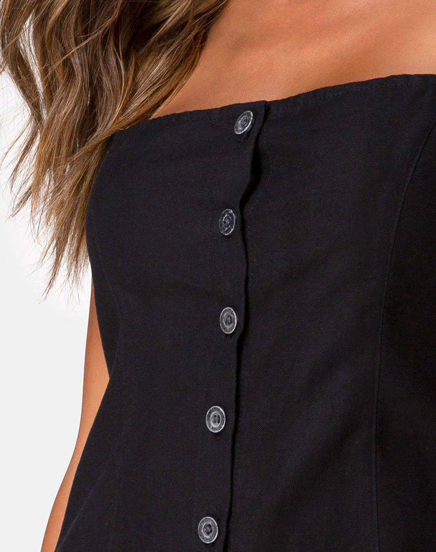 Kaira Slip Dress in Black - Image 5