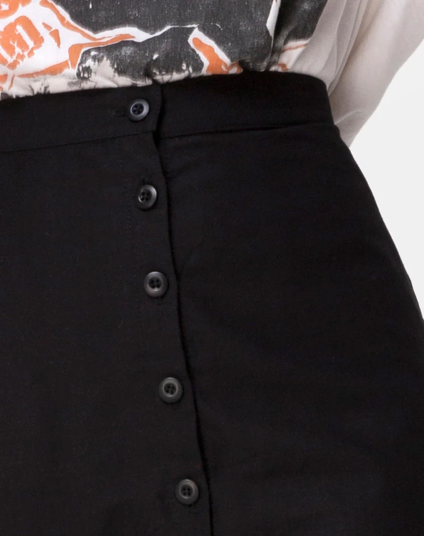 Kaisa Midi Skirt in Black - Image 5