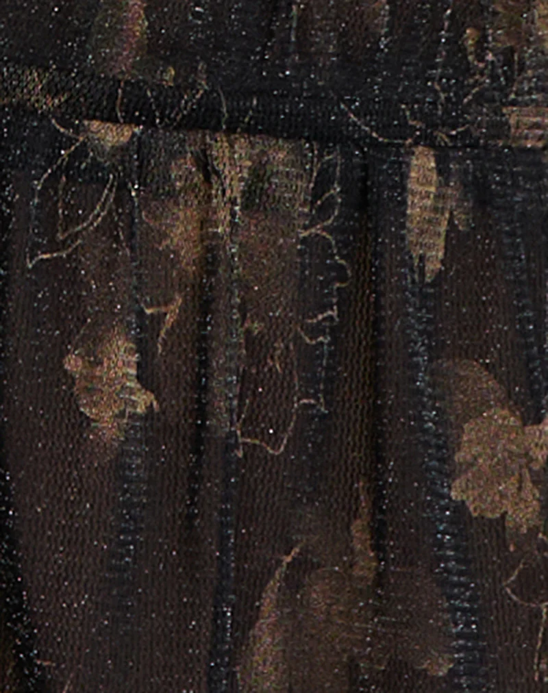 Kaito Halterneck Top in Black with Bronze Shimmer - Image 5