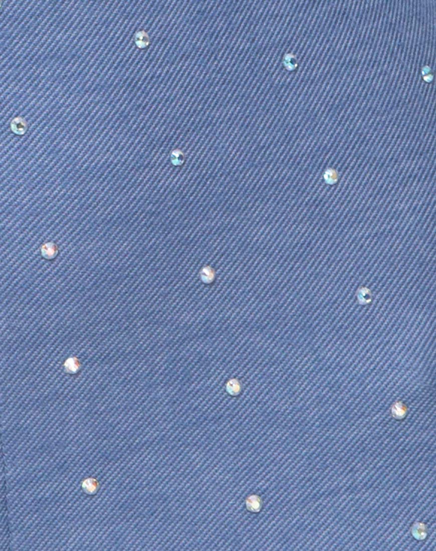 Kajoon Playsuit in Blue Denim Hot Fix - Image 5
