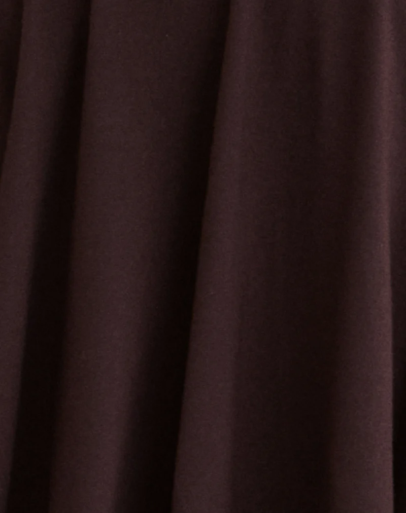 Kanela Slouch Poncho in Jersey Bitter Chocolate - Image 6