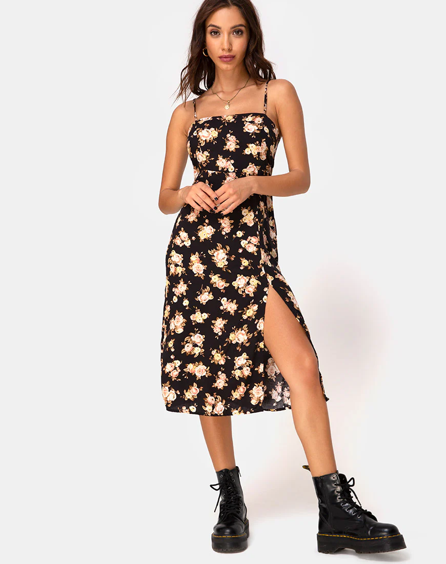 Kaoya Midi Dress in Antique Rose - Image 3