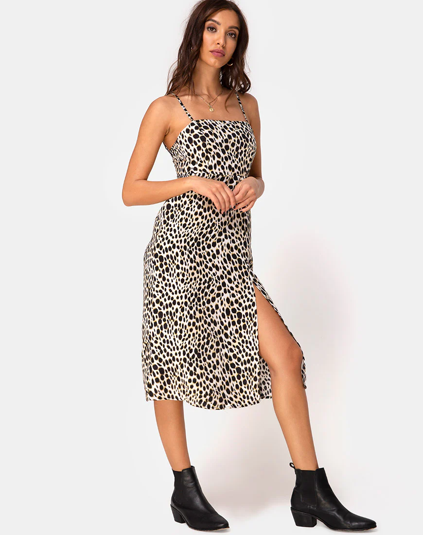 Kaoya Midi Dress in Cheetah - Image 3