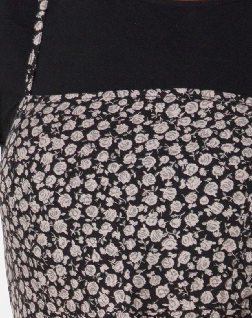 Kaoya Midi Dress in Ditsy Rose Black - Image 5