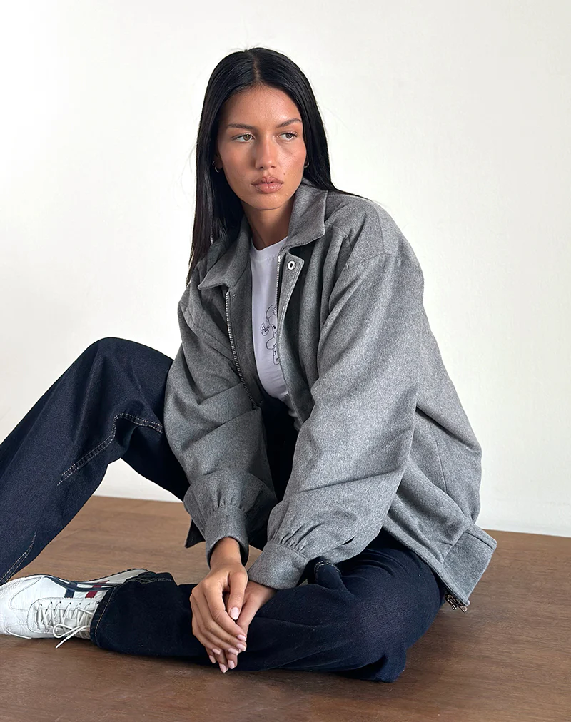Karinta Jacket in Grey Marl Wool - Image 4