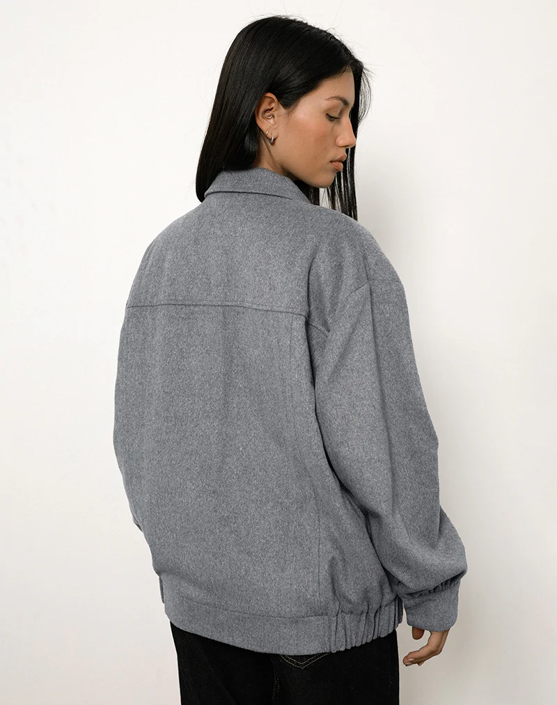 Karinta Jacket in Grey Marl Wool - Image 6