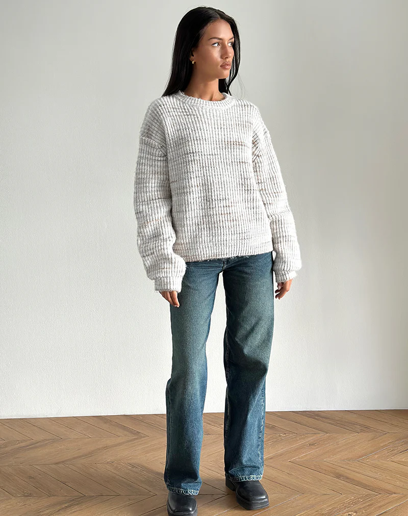 Karu Jumper in Neutral Brushed Knit - Image 4