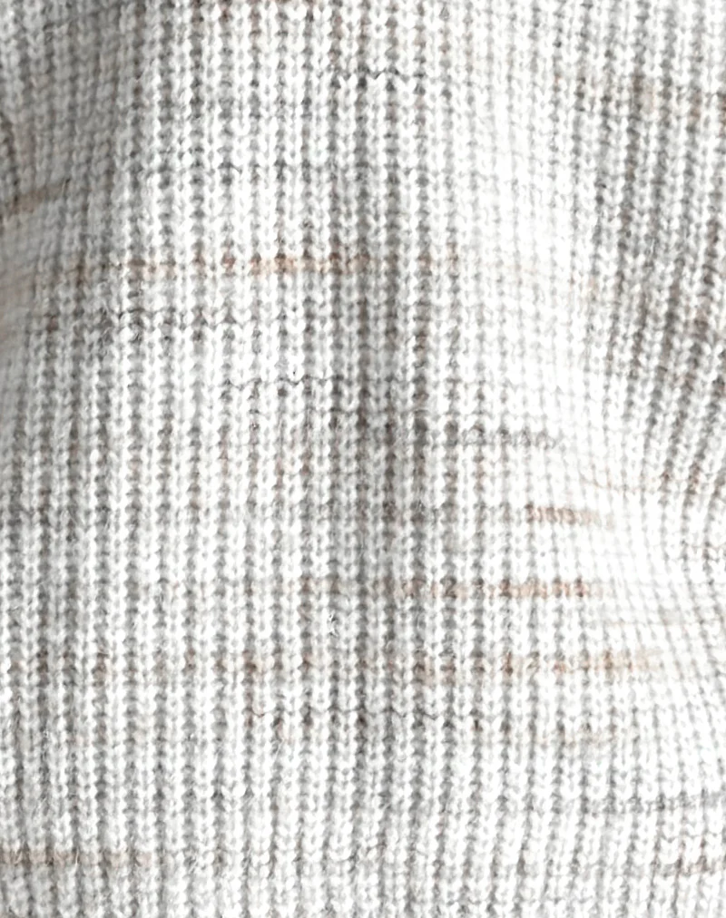 Karu Jumper in Neutral Brushed Knit - Image 6
