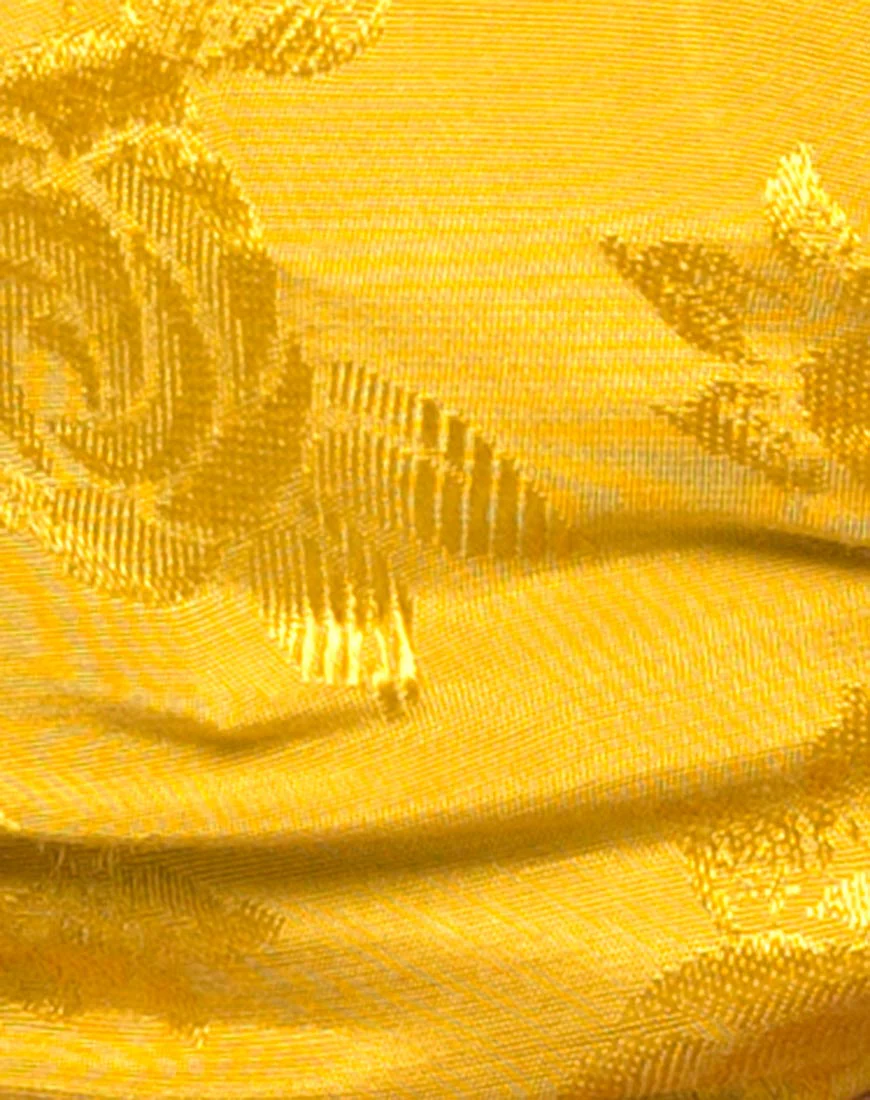 Kasen Bralet in Satin Mustard Rose - Image 5
