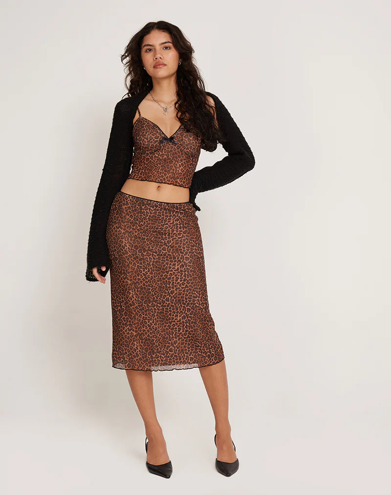 Kasilia Cami Top in Mesh Rar Leopard - Image 6