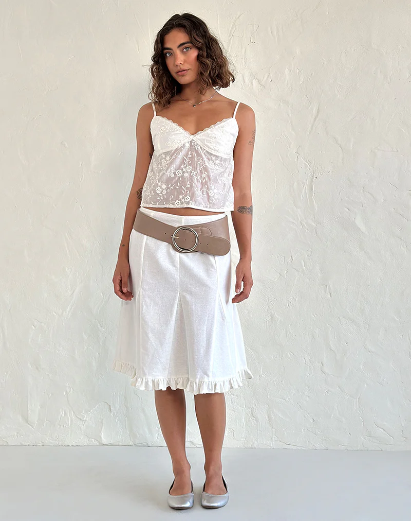 Kasturi Top in Broderie White - Image 2
